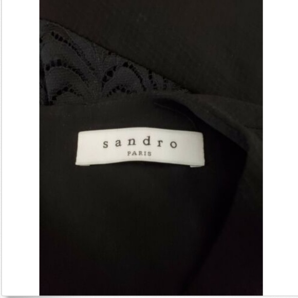 Sandro Paris Size 1 Small Black Mini Sheath Dress - Picture 6 of 6